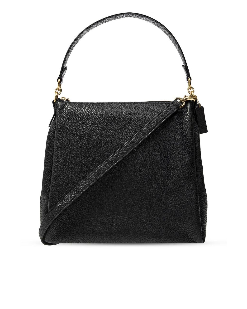 COACH Leather 'shay' Shoulder Bag in Black | Lyst