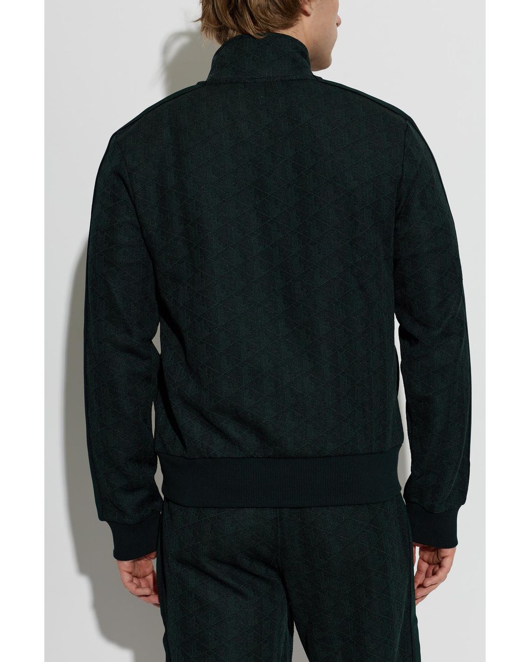 Lacoste Black Monogram Sweatshirt for men