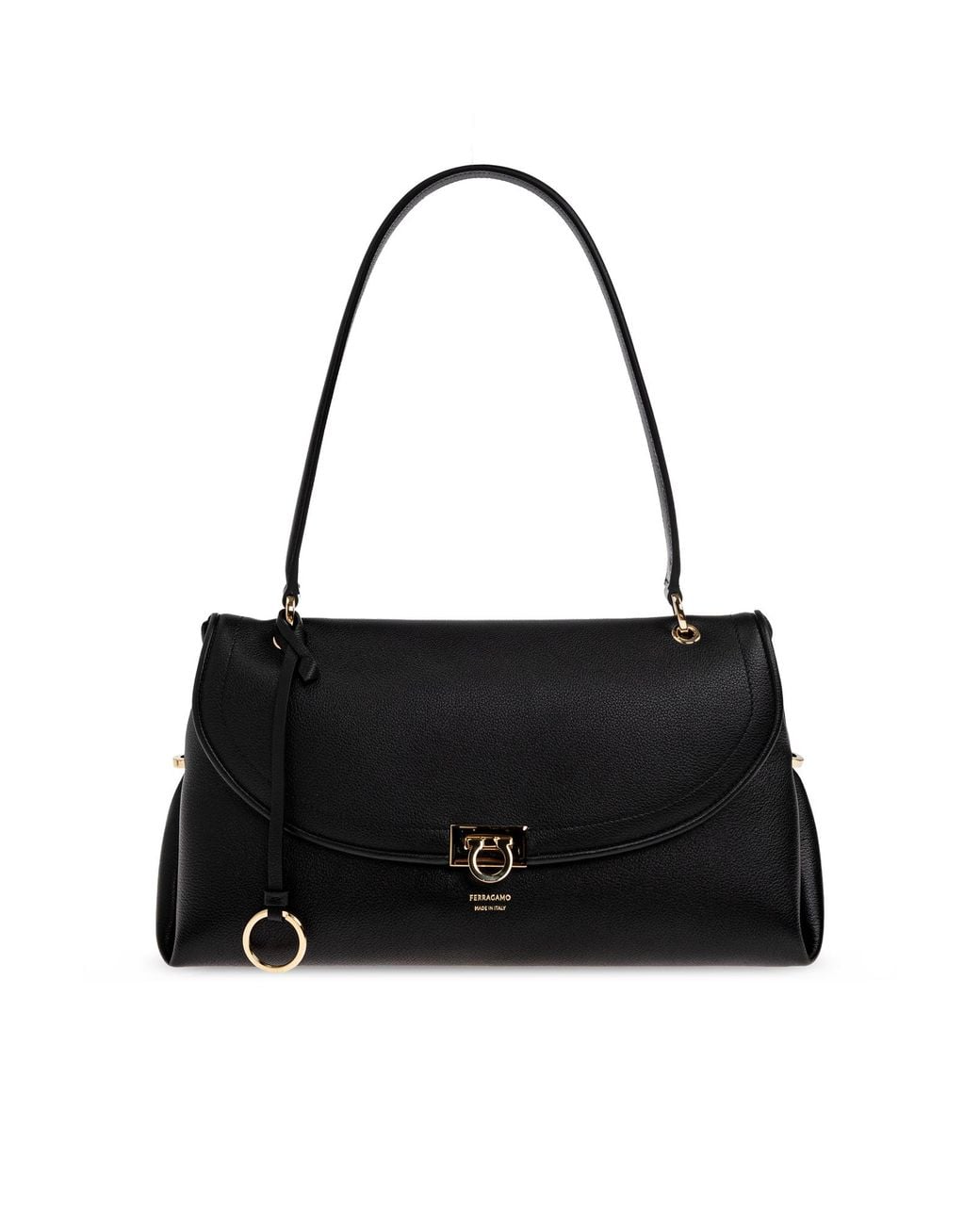 Ferragamo Black "Sofia 2026 Medium" Leather Bag