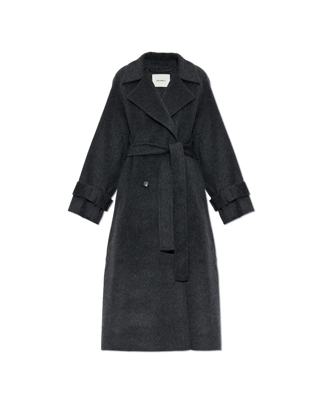 Lisa Yang Black Wool Coat 'Double'