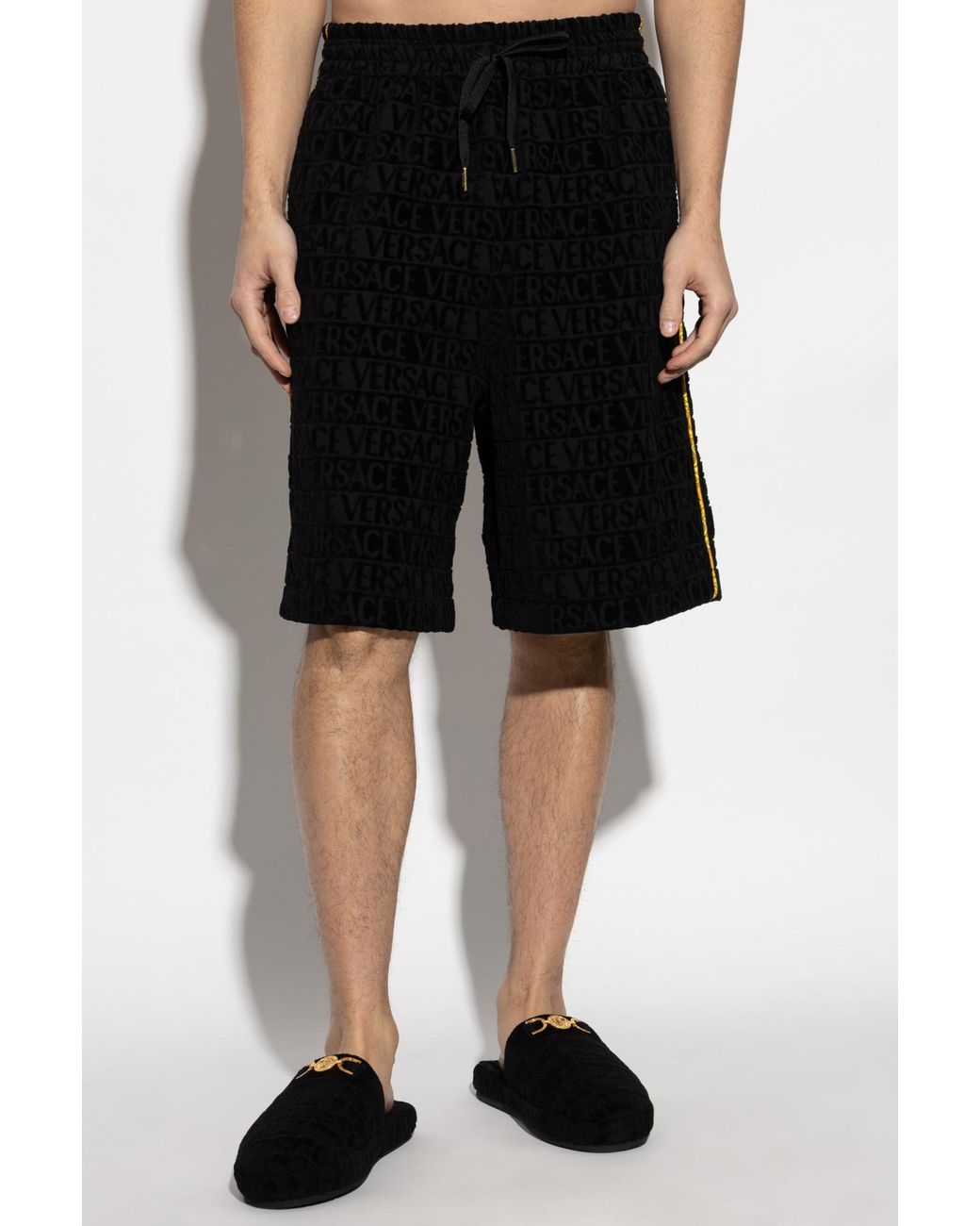 Versace Black Logo Shorts for men