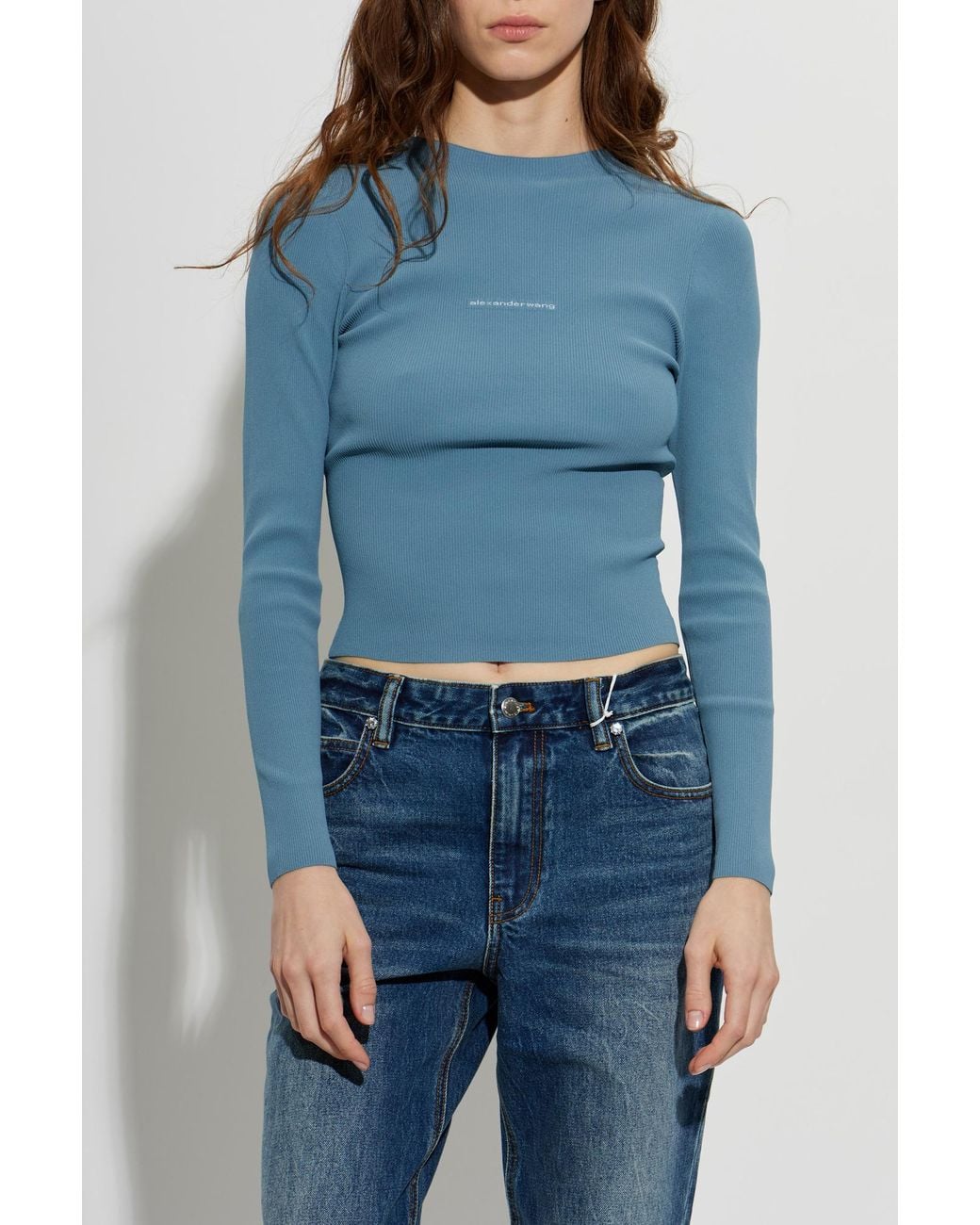 Alexander Wang Blue Fitted Top