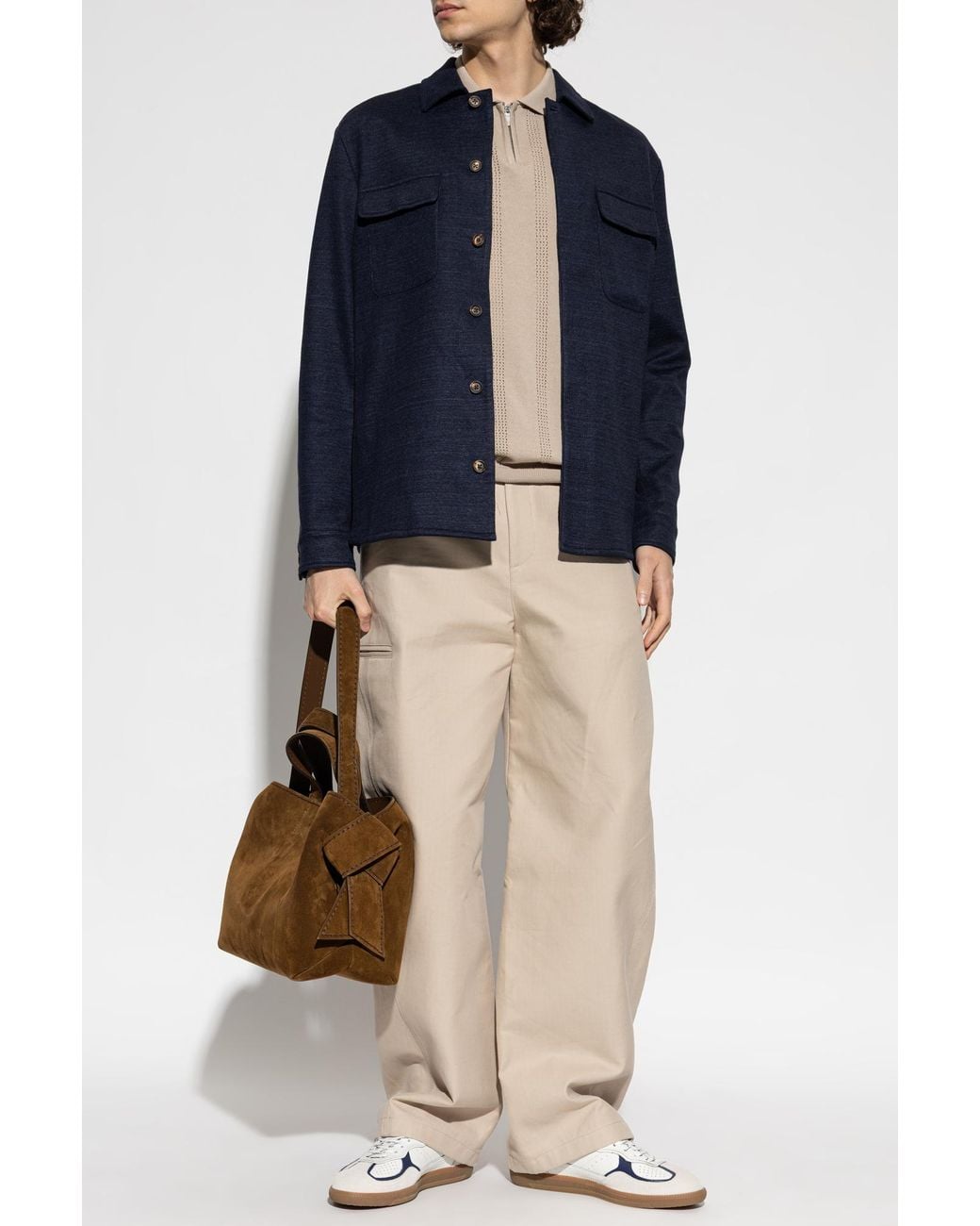 Eleventy Blue Shirt With Pockets for men