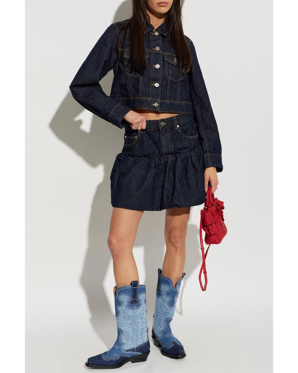 Ganni Blue Denim Jacket