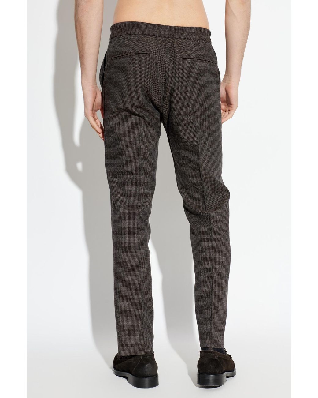 Paul Smith White Plaid Patterned Trousers for men