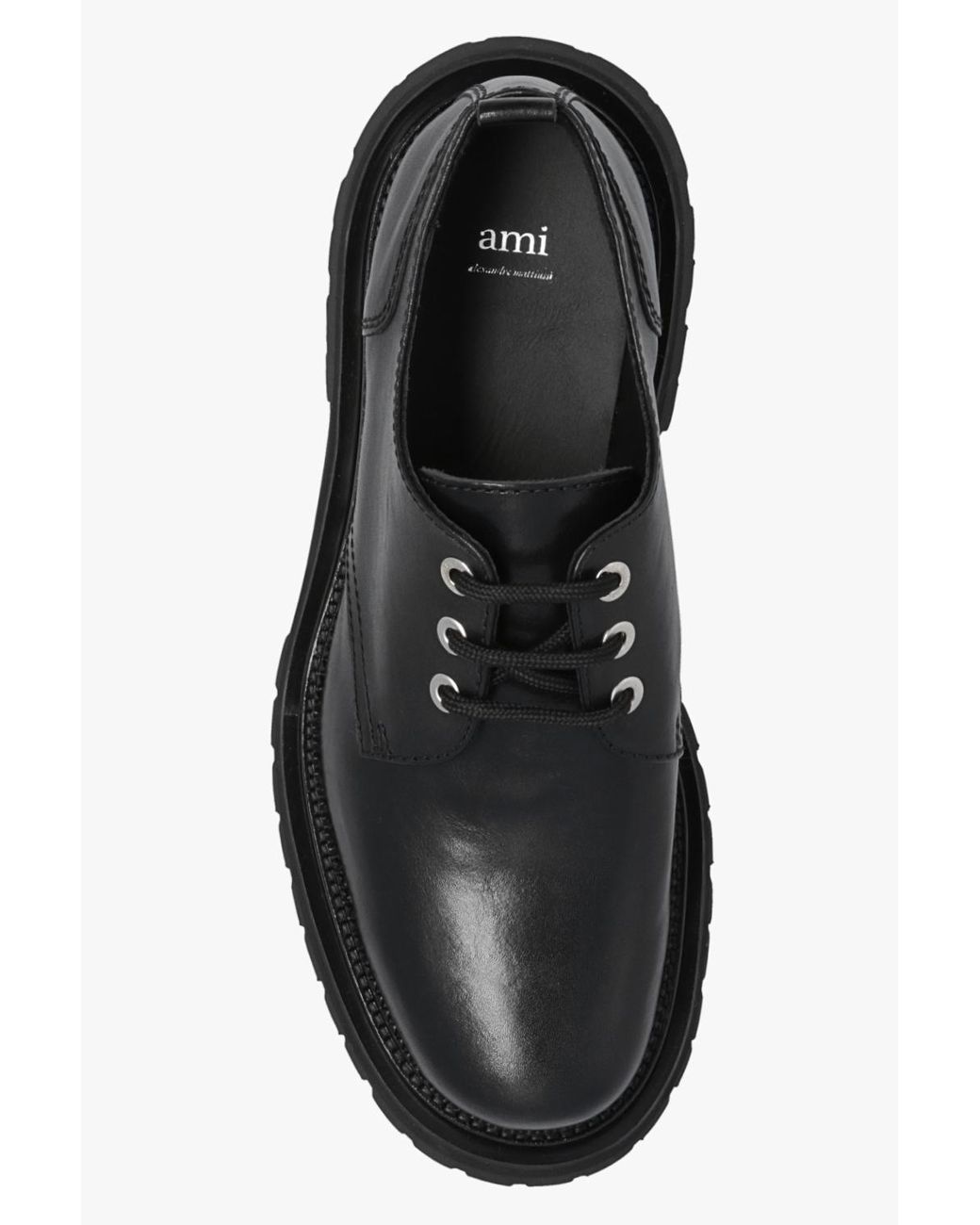 Ami Paris Derby Shoes in Black for Men | Lyst
