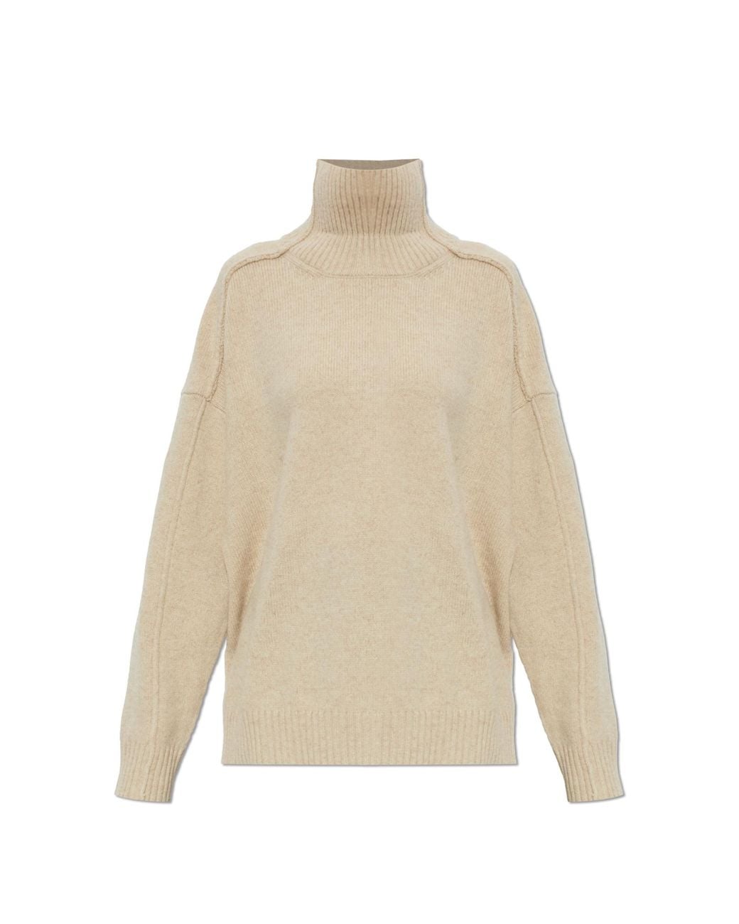 Rethinkit Studios Natural Turtleneck With Logo Patch