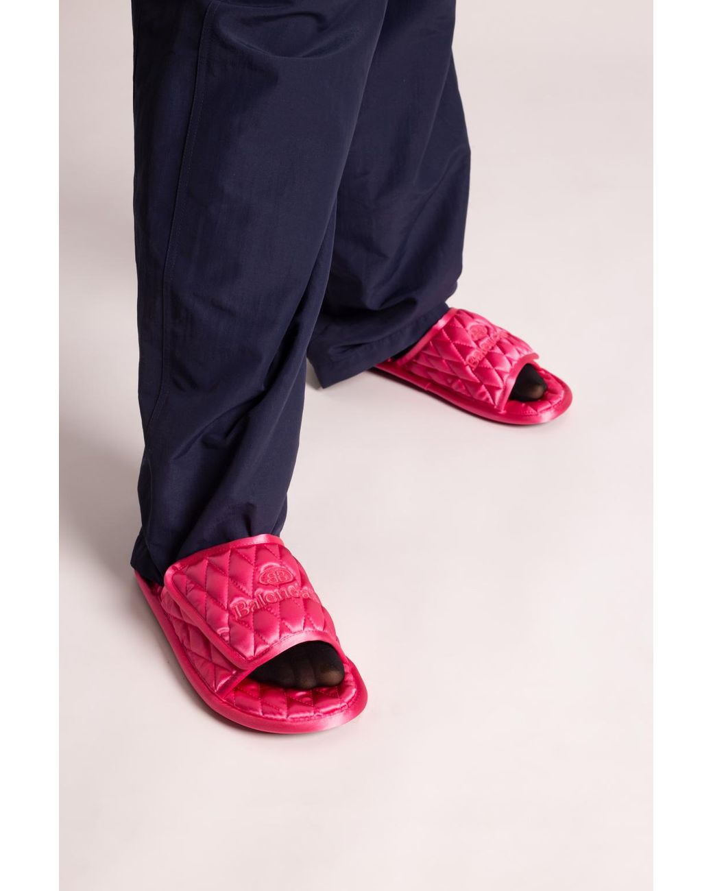 pink balenciaga slides