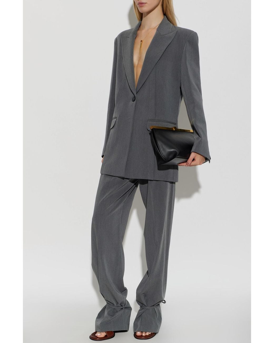 Akep Gray Single-Slit Blazer