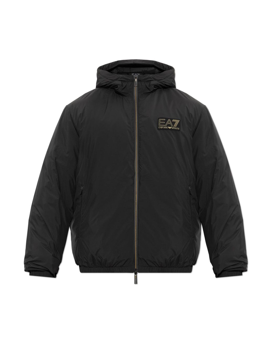 EA7 Blue Insulated Jacket With Hood for men