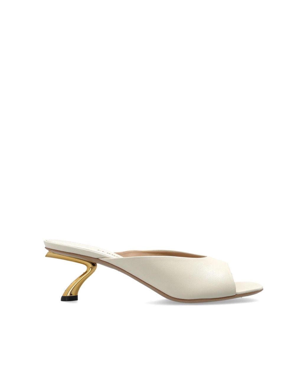 Ferragamo Natural Heeled Mules "Igea"