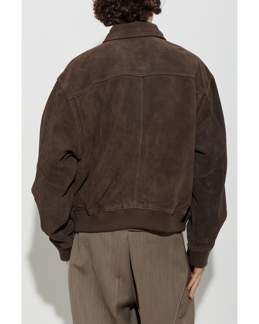 Agolde Brown Suede Jacket 'Emil' for men