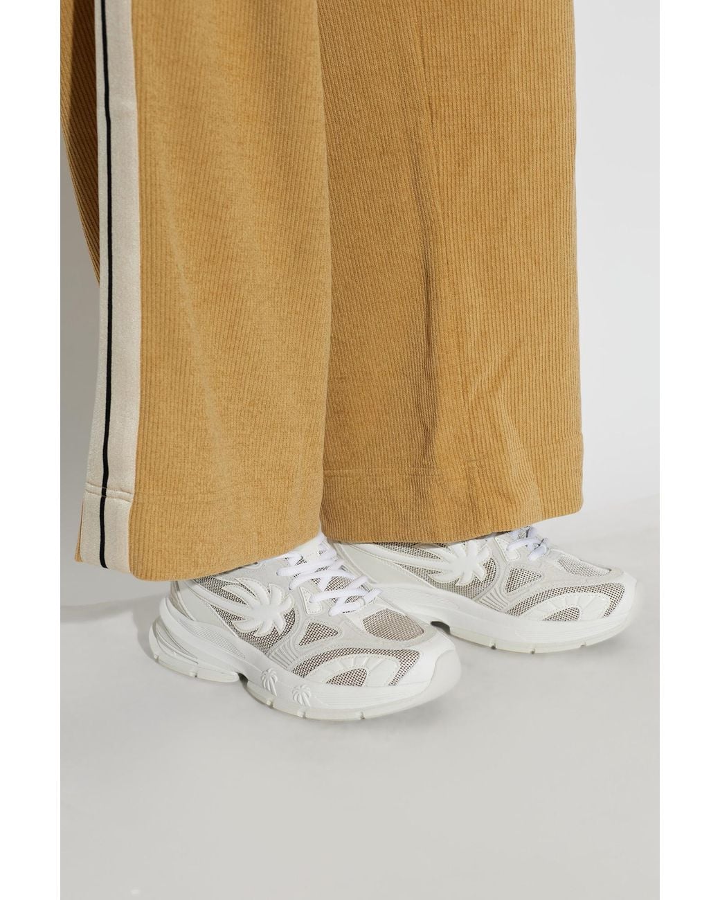 Palm Angels White 'Palm Runner' Sports Shoes