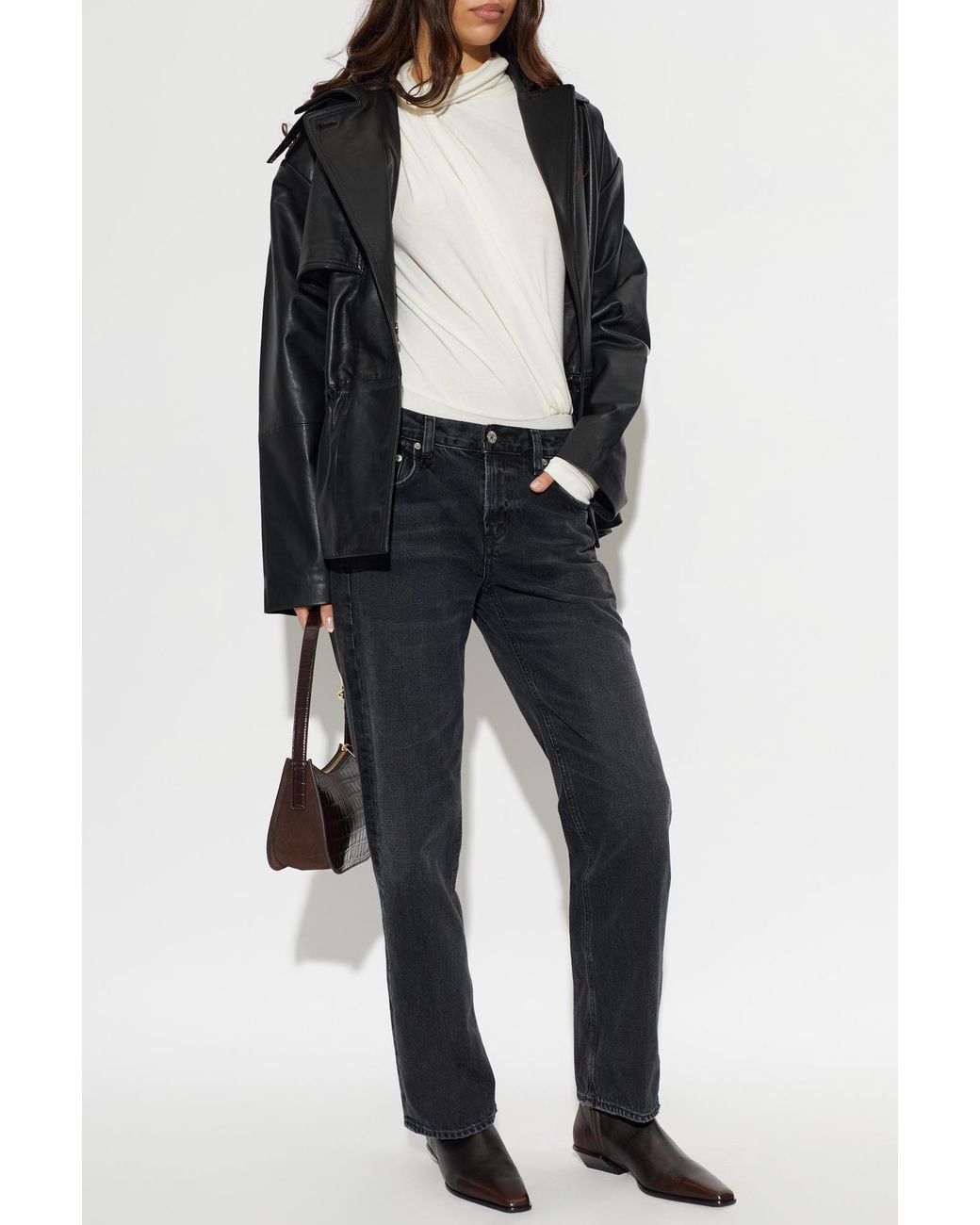 Citizens of Humanity White Long-Sleeved Bodysuit 'Sculptural'