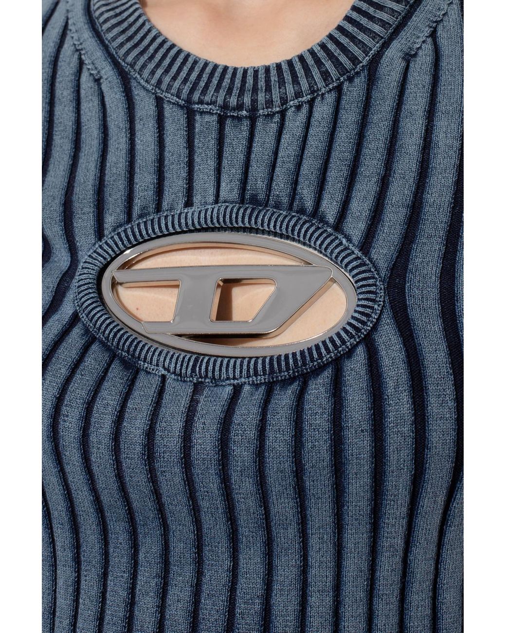 DIESEL 'm-anaheim' Ribbed Top in Blue | Lyst Canada