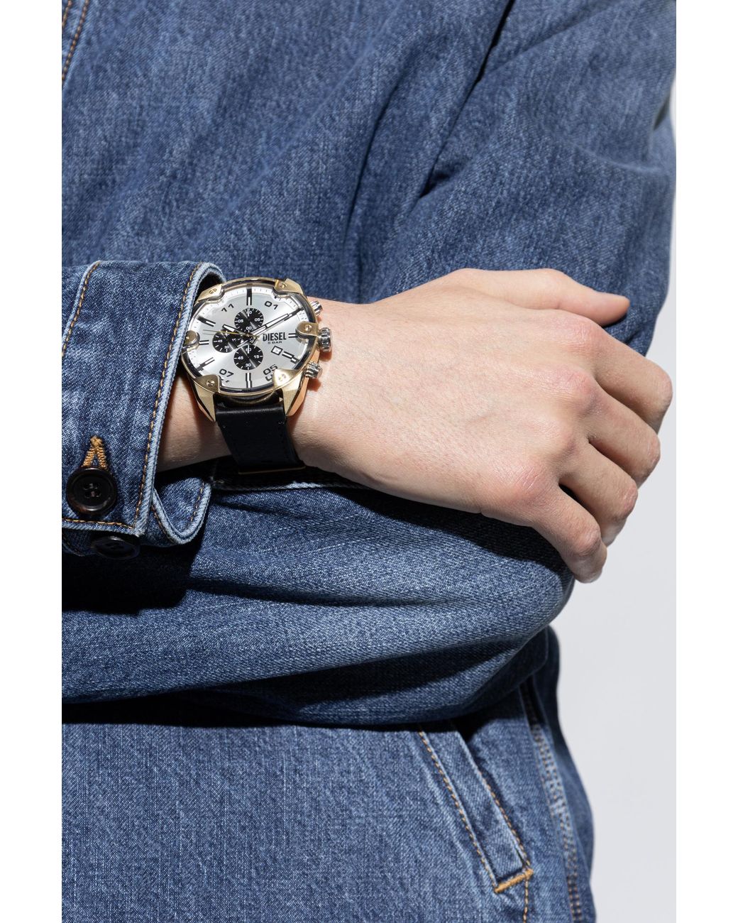 DIESEL Blue "Spiked" Watch for men