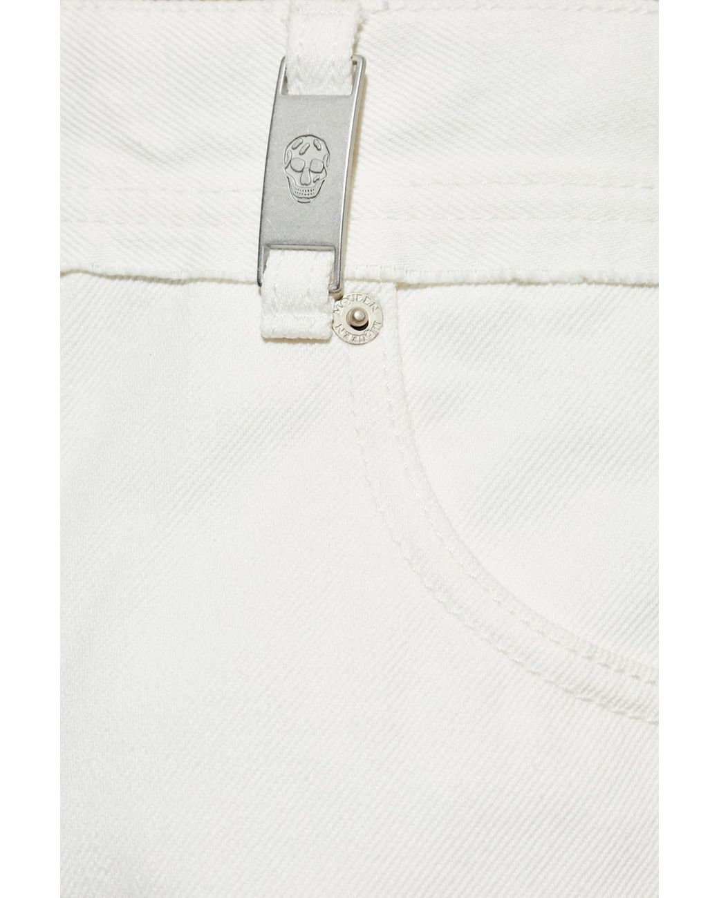 McQueen White Jeans With Vintage Effect for men