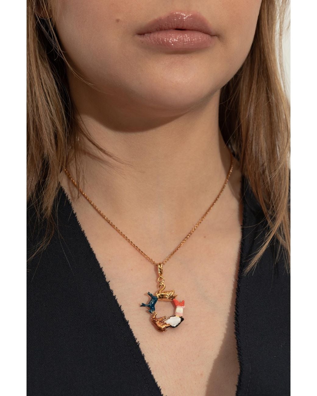 Marni Metallic Pendant With The Letter 'O'
