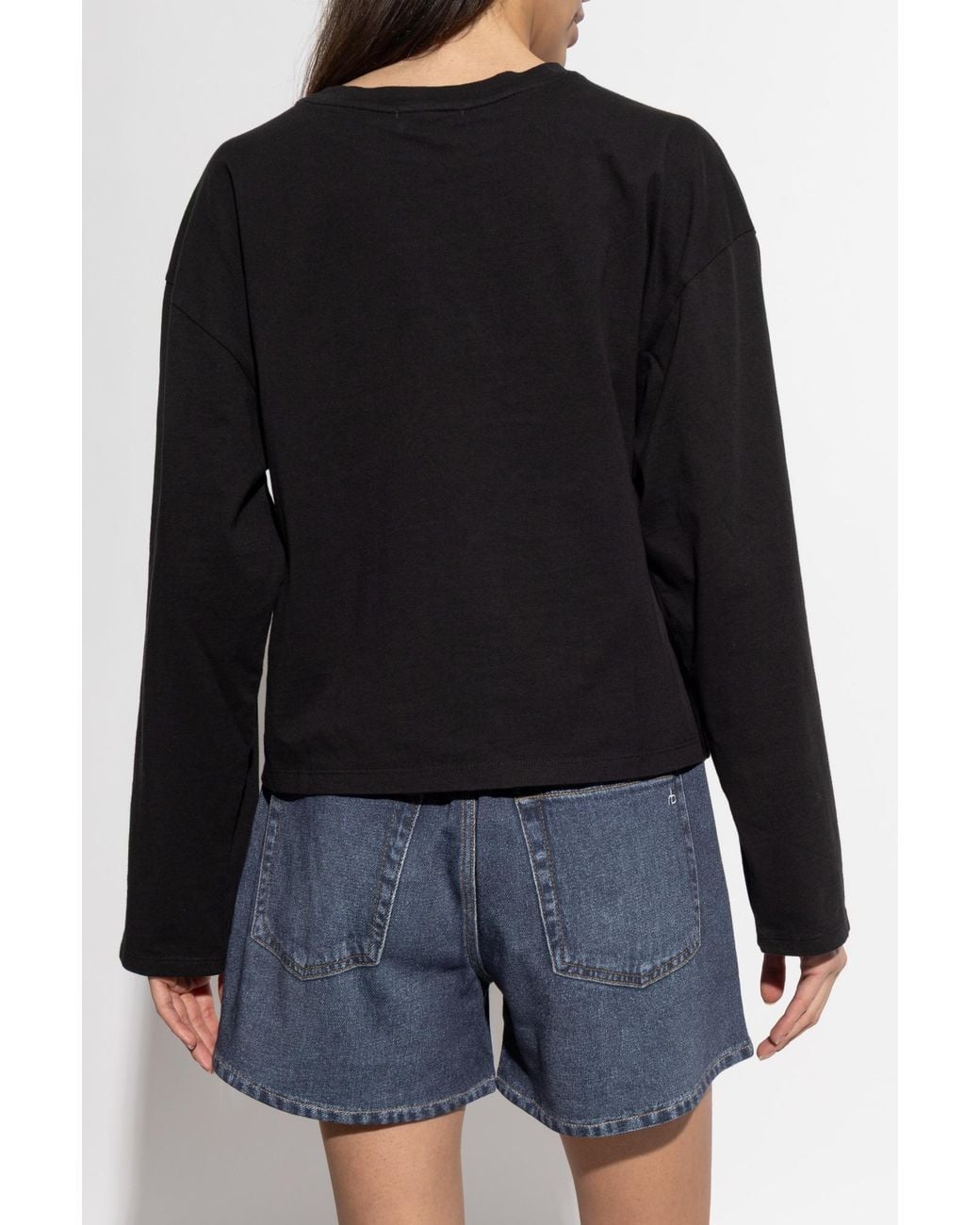 Rag & Bone Black Long-Sleeve Top