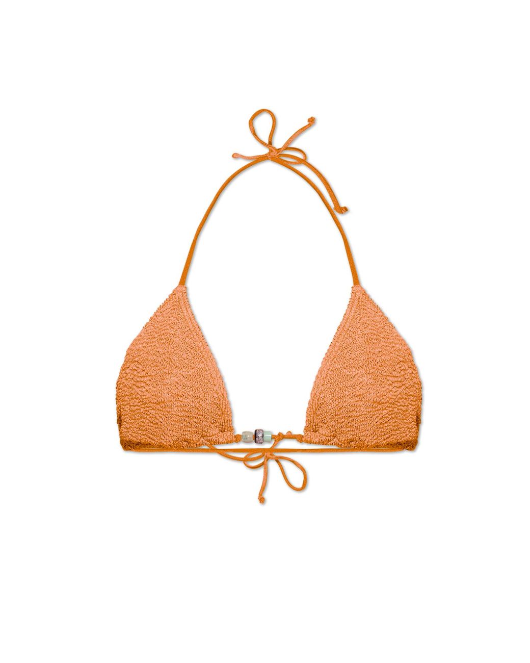 Bondeye White Beaded Bikini Top