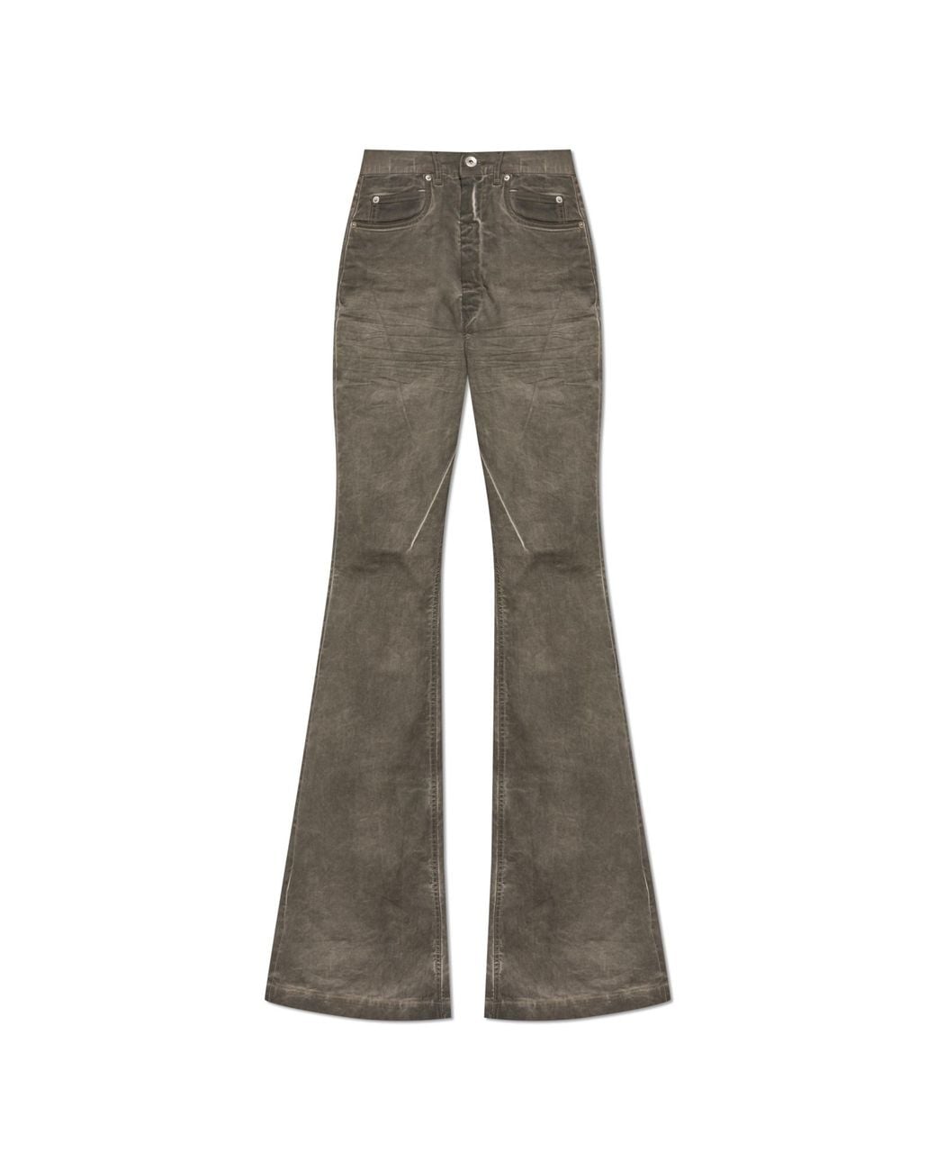 Rick Owens Gray Flared-Leg Jeans