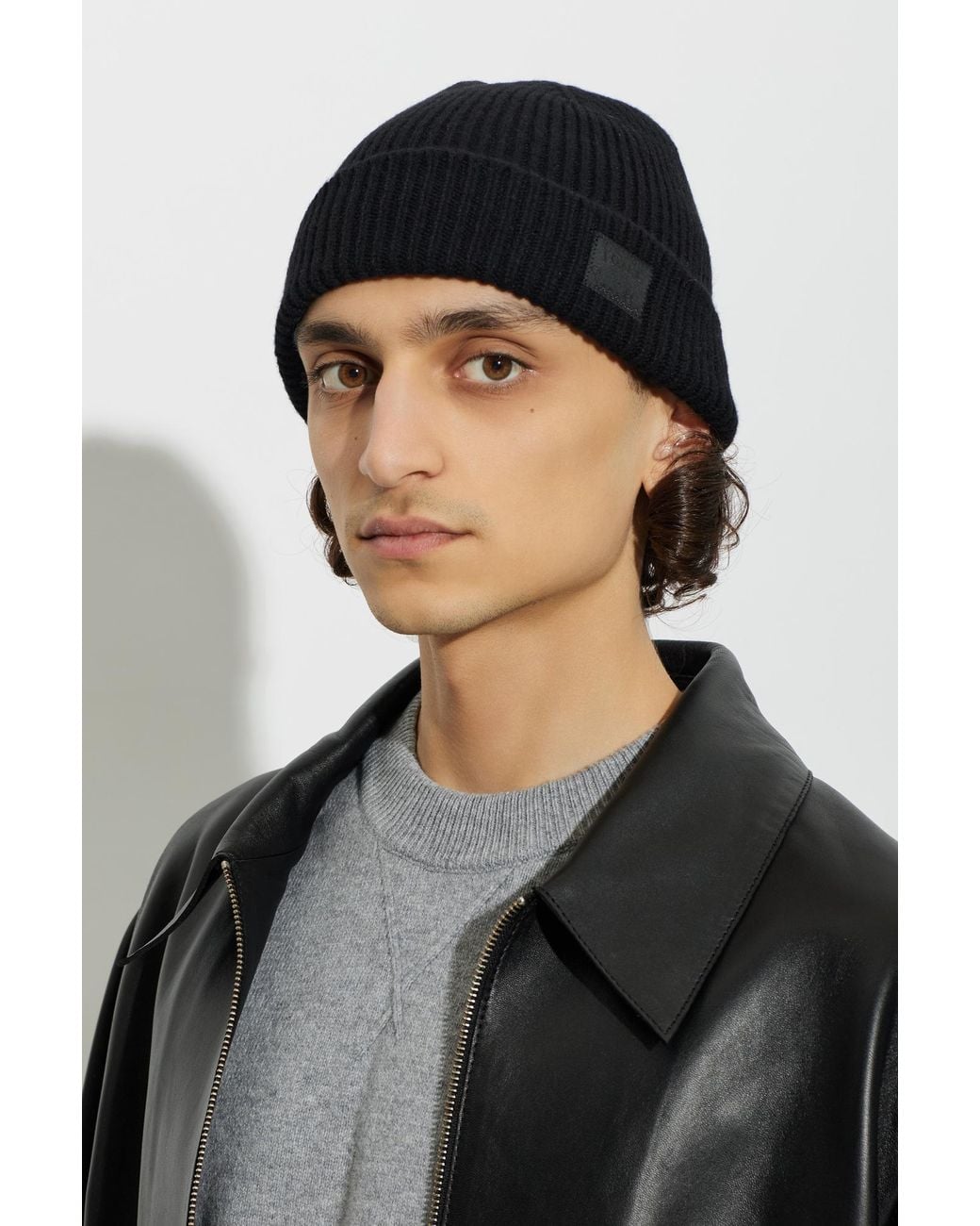 Paul Smith Black Beanie With Sewn-In Logo for men