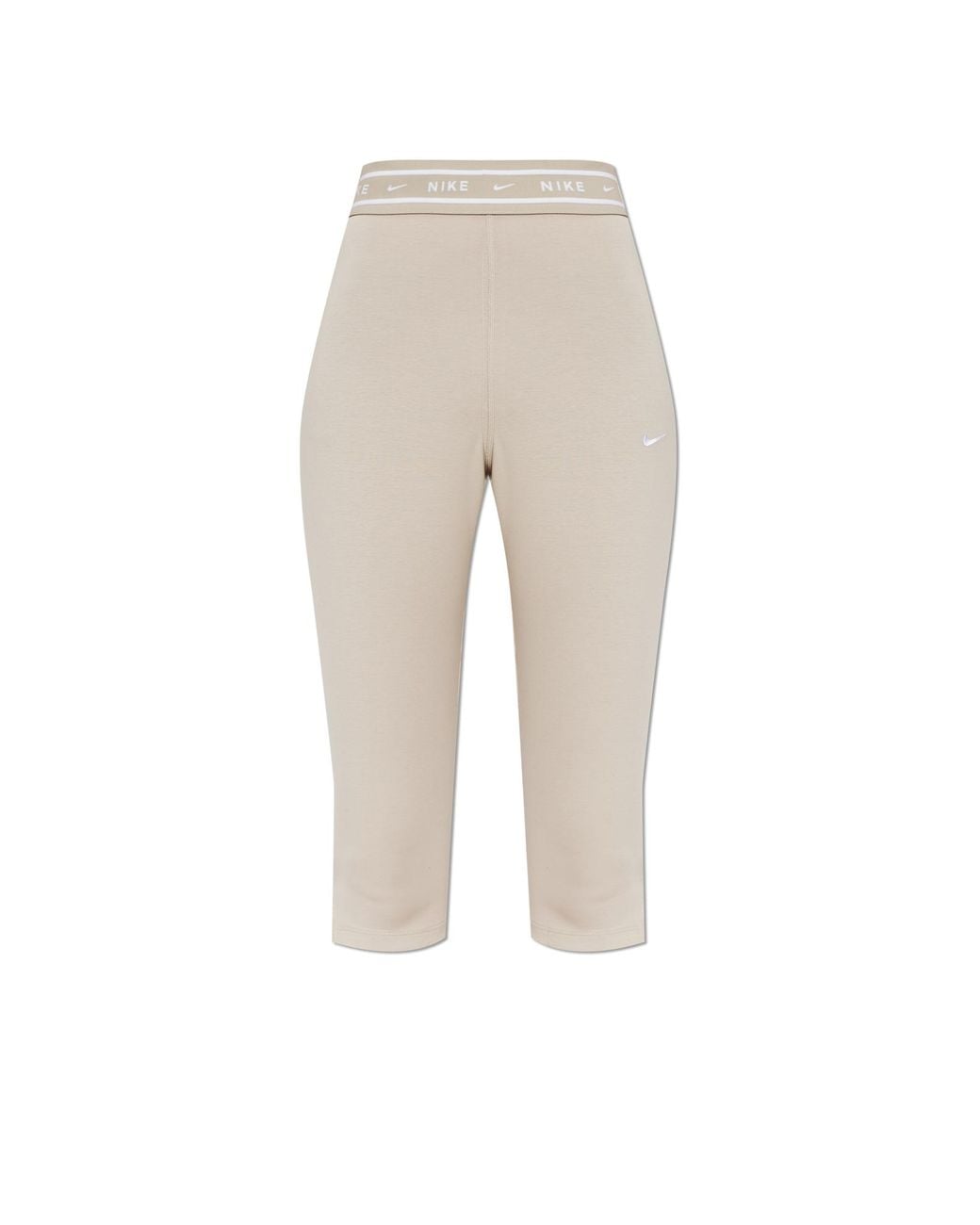 Nike Natural Short Leggings With Logo
