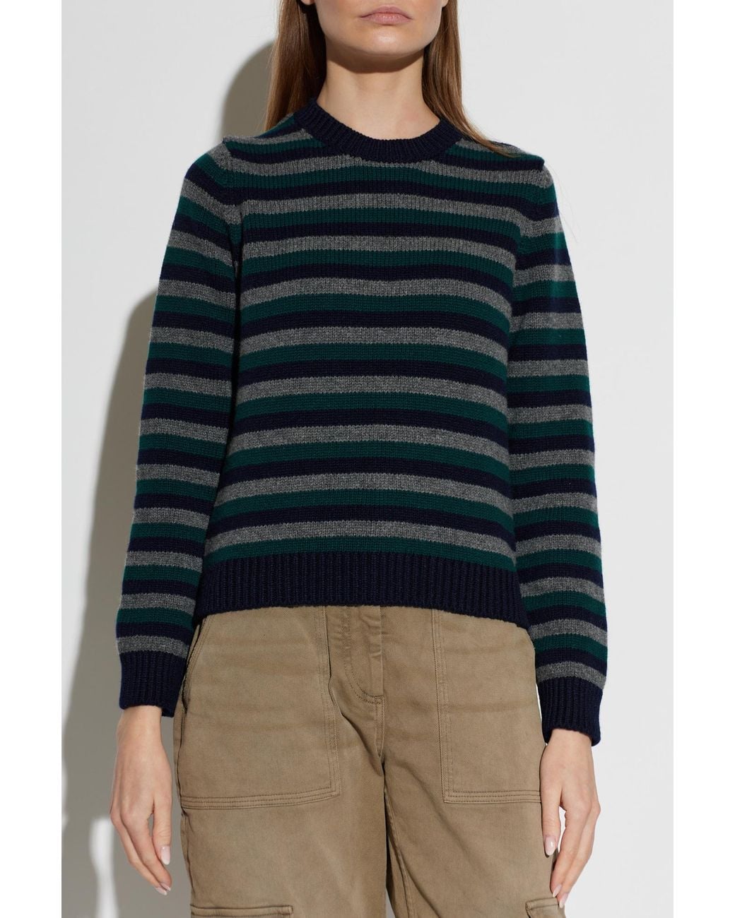 &Daughter Green Wool Sweater 'Rosha Shrunken'