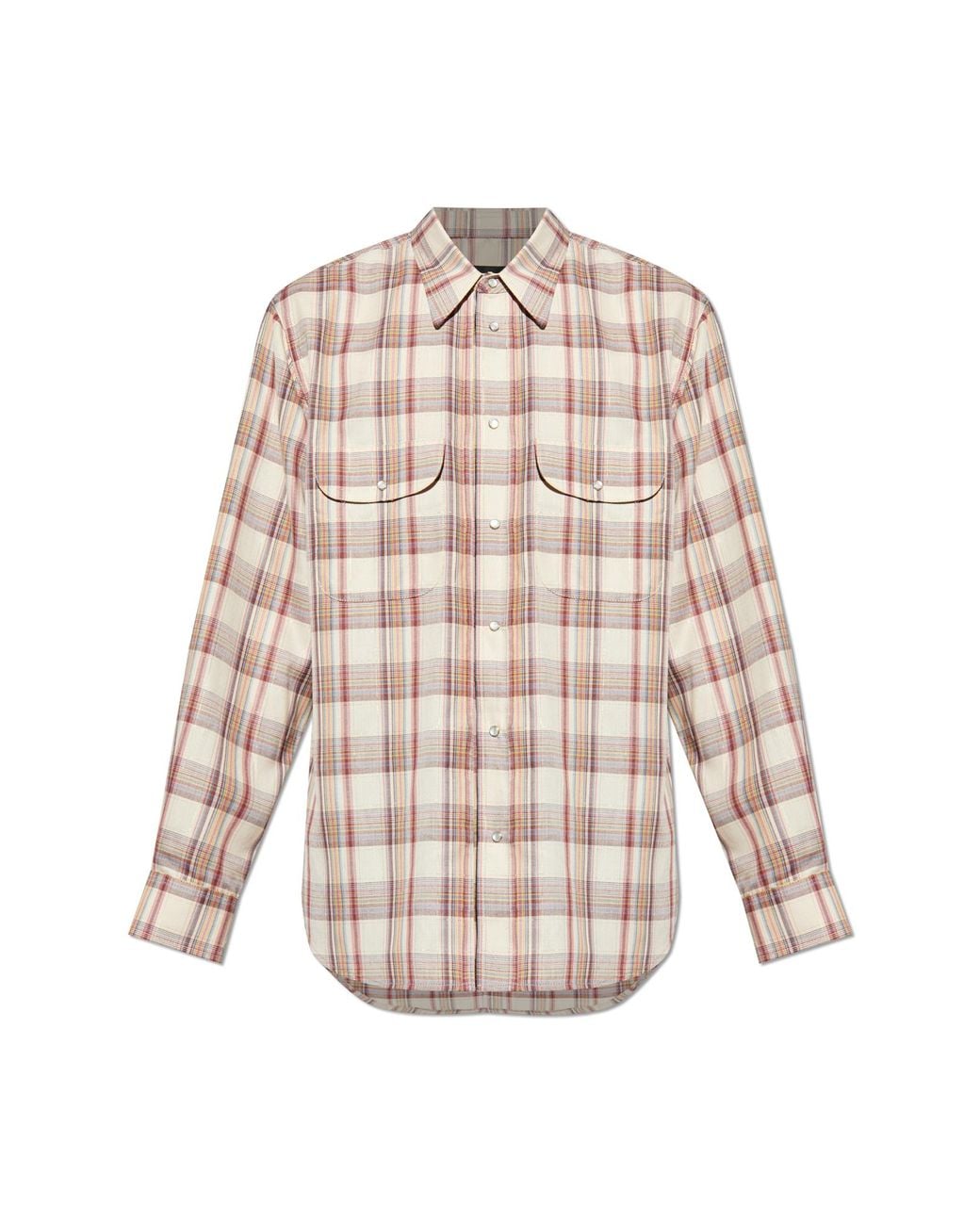 DSquared² White Plaid Shirt With Lurex Thread for men