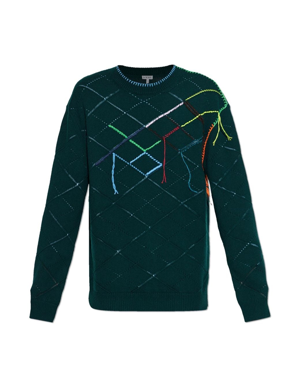 Loewe Blue Wool Sweater for men