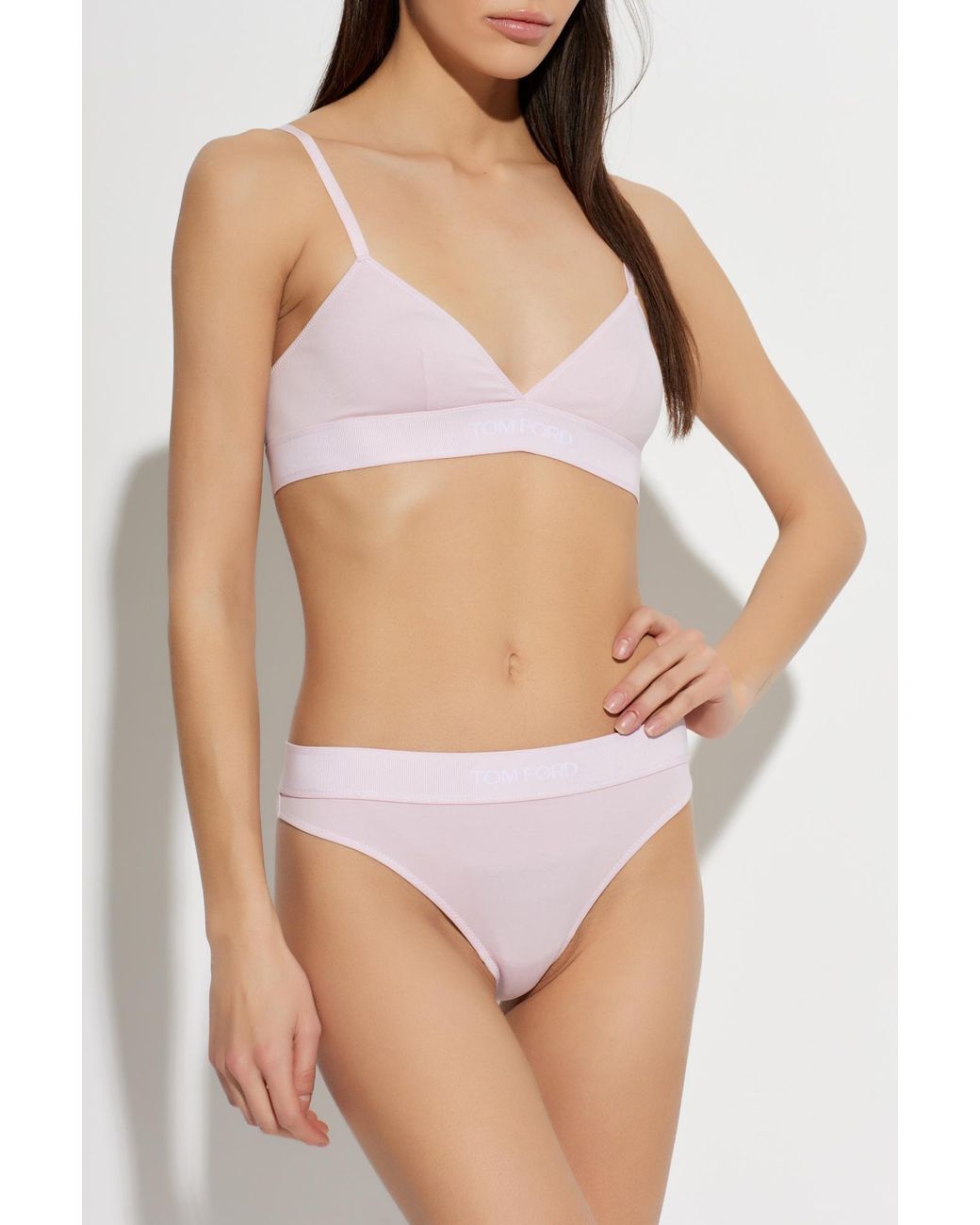 Tom Ford Pink Bra With Logo