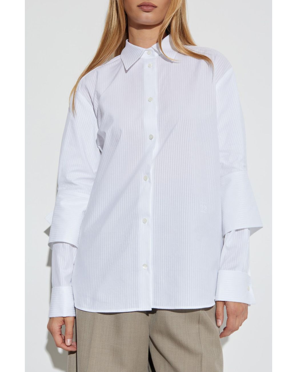 Loewe White Shirt With Double Cuffs