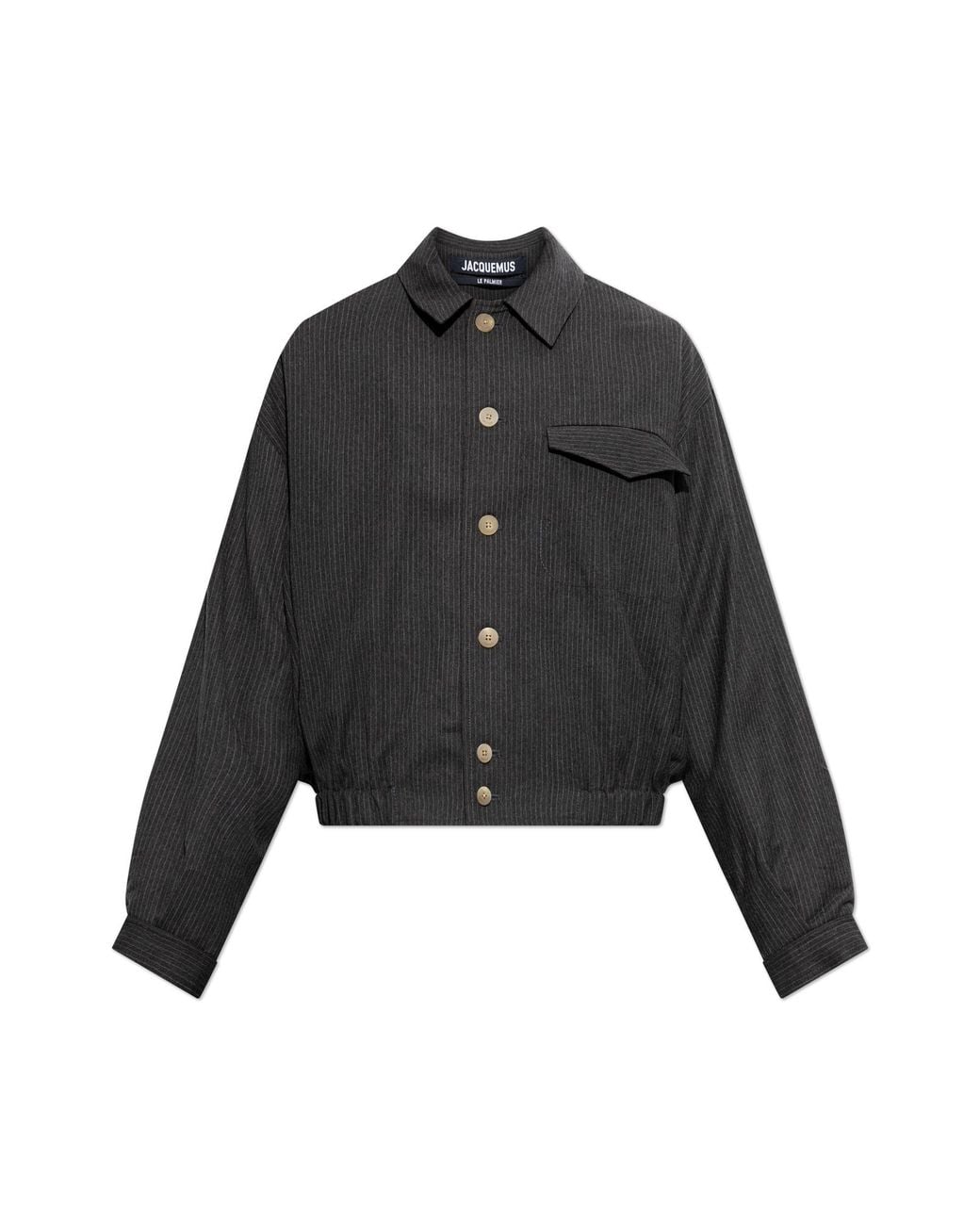 Jacquemus Black Wool Shirt 'Cubano' for men