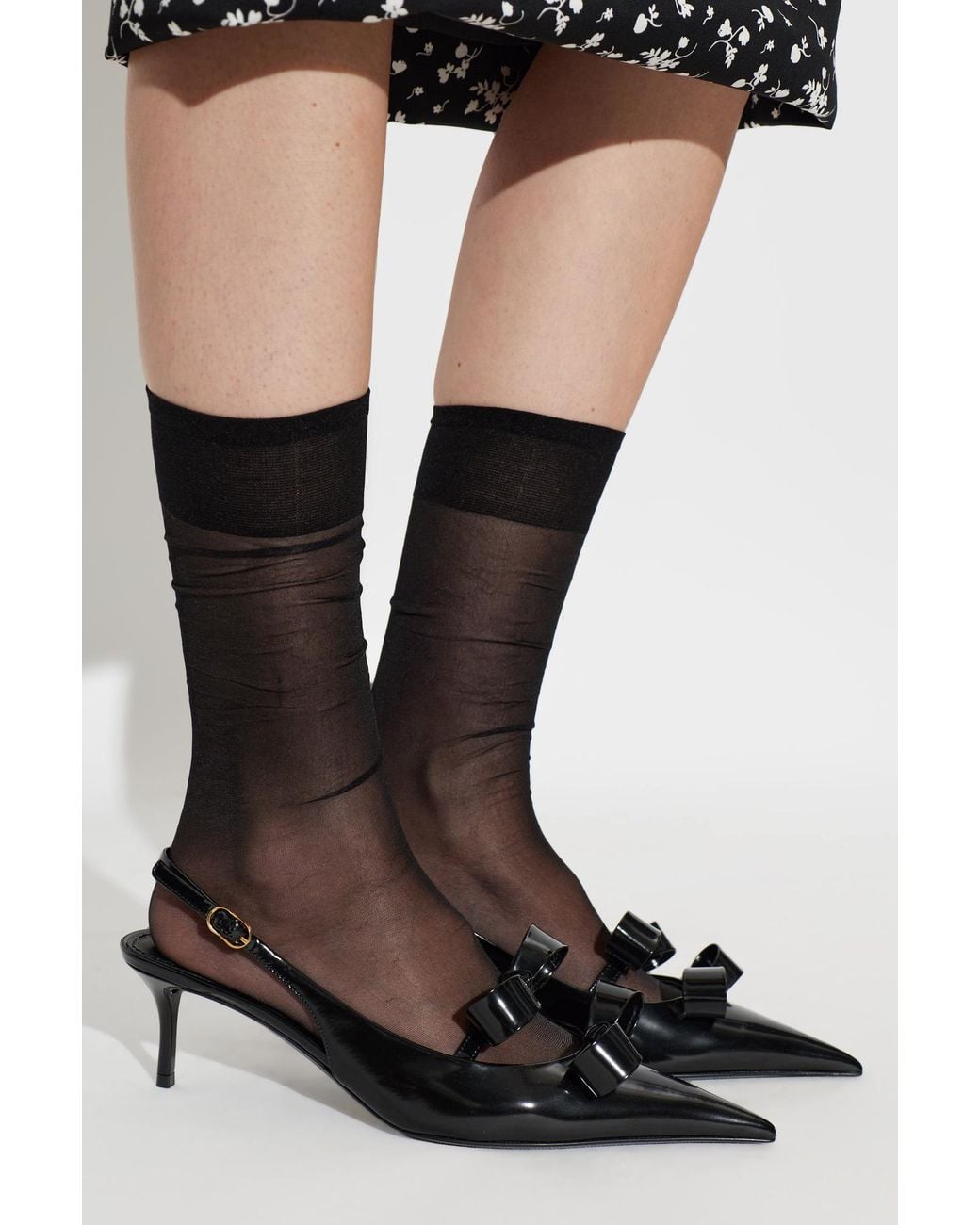 Dolce & Gabbana Black Leather Heeled Shoes