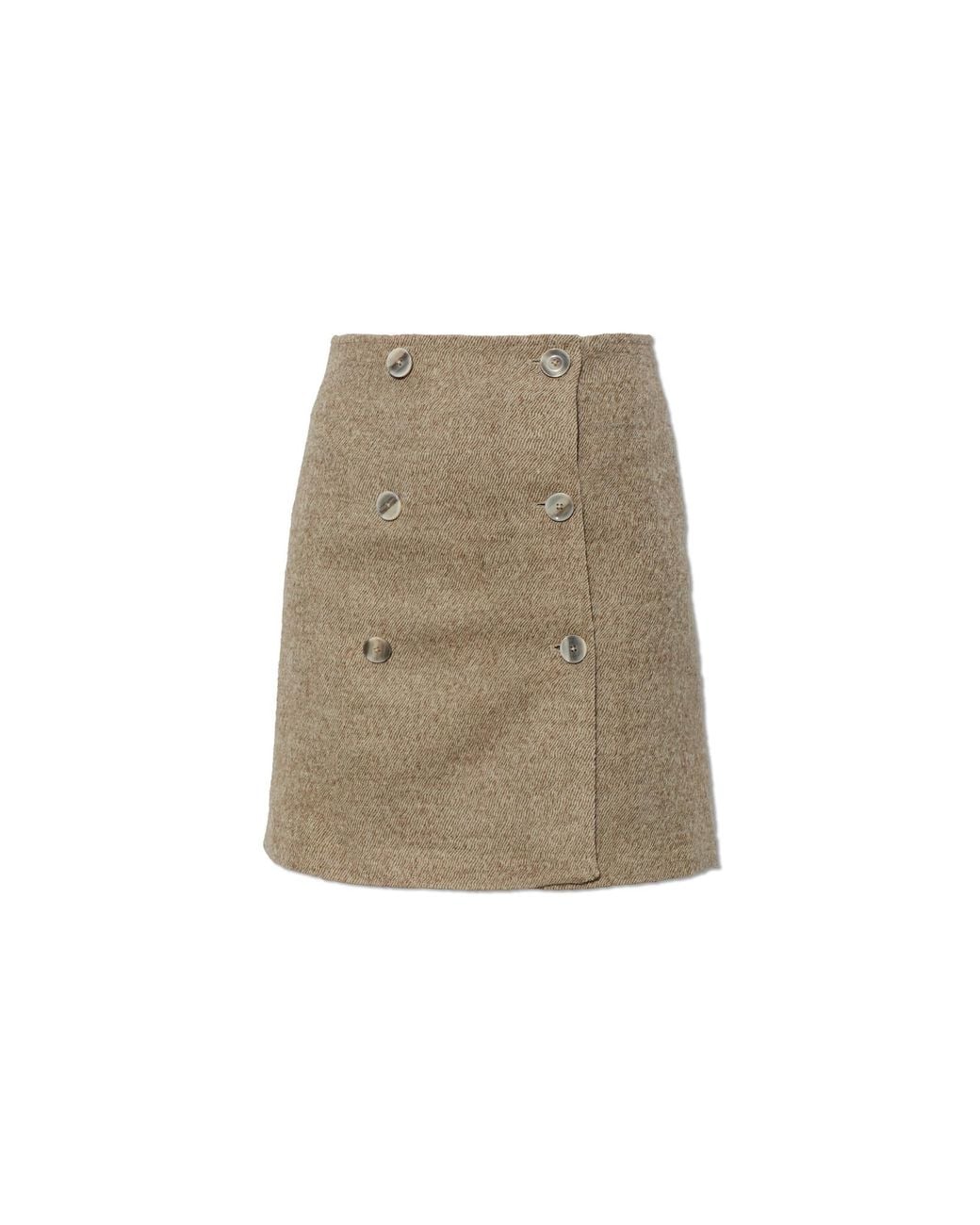By Malene Birger Natural 'Lima' Wool Skirt