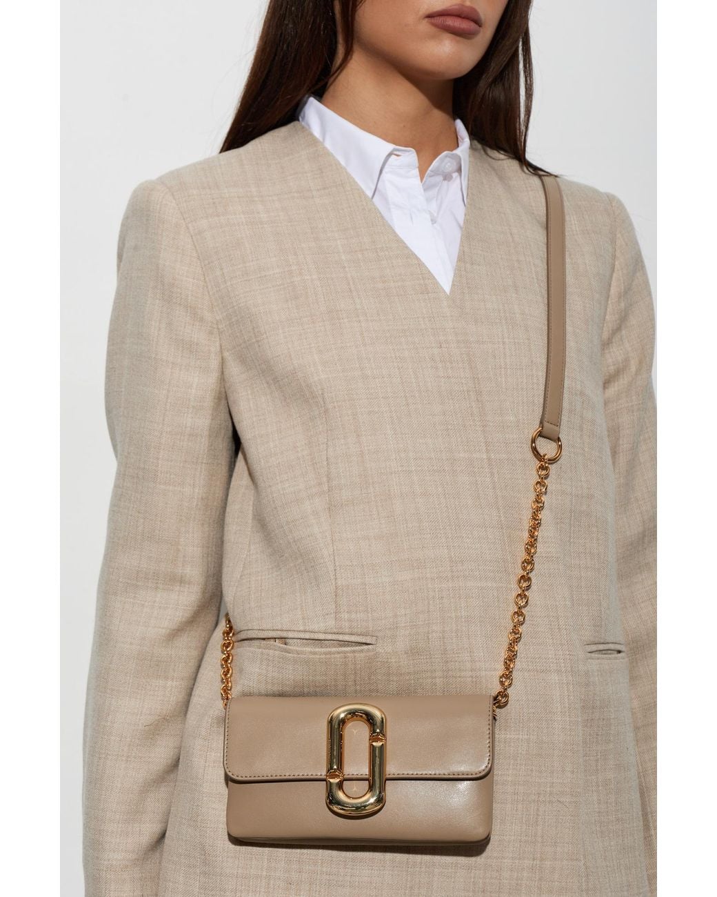 Marc Jacobs Natural Leather Bag With Logo