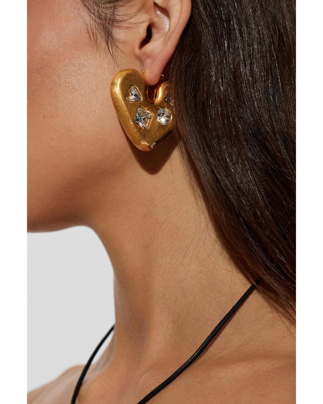 Jacquemus White Heart-Shaped Earrings