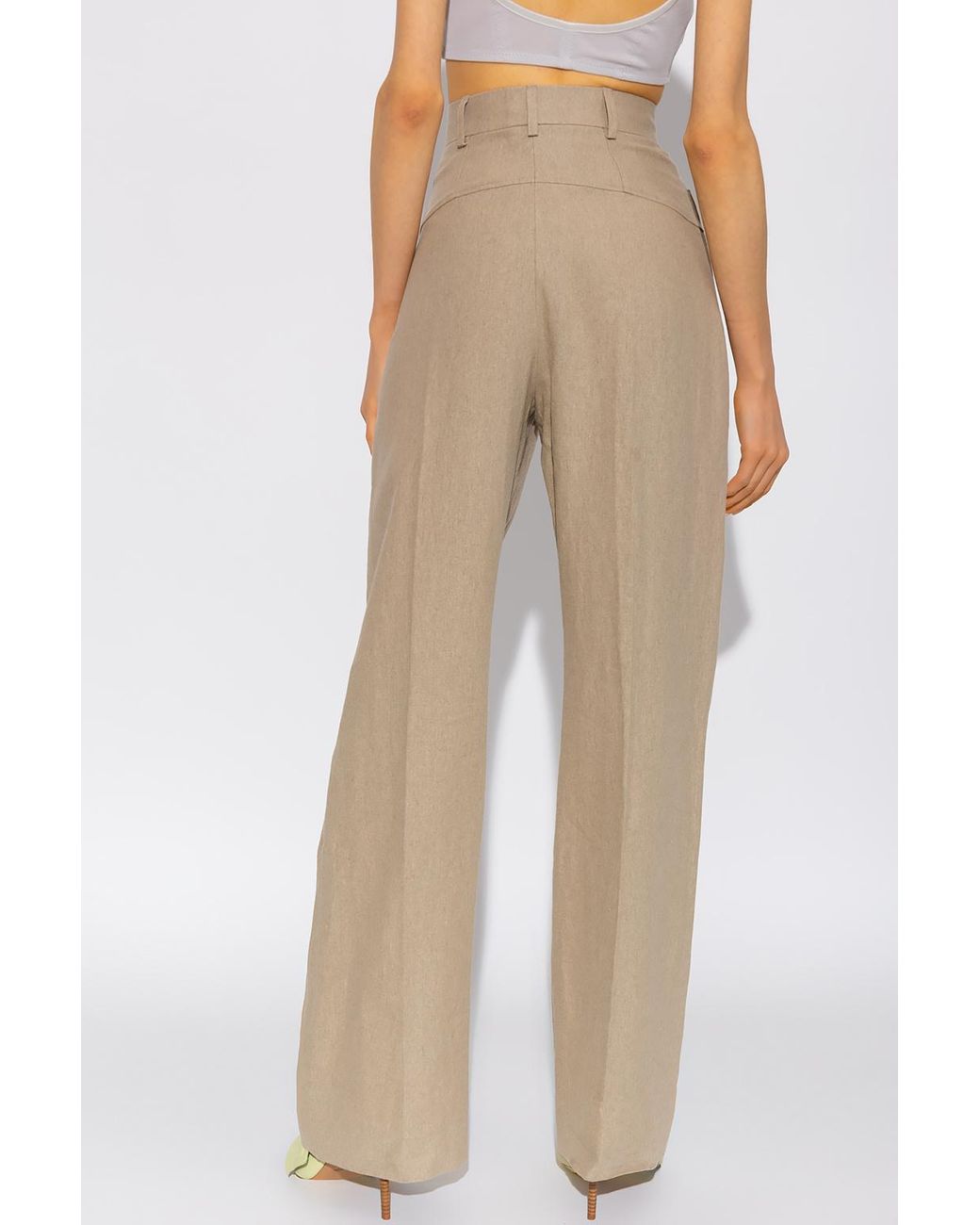 Jacquemus High-waisted Linen Trousers 