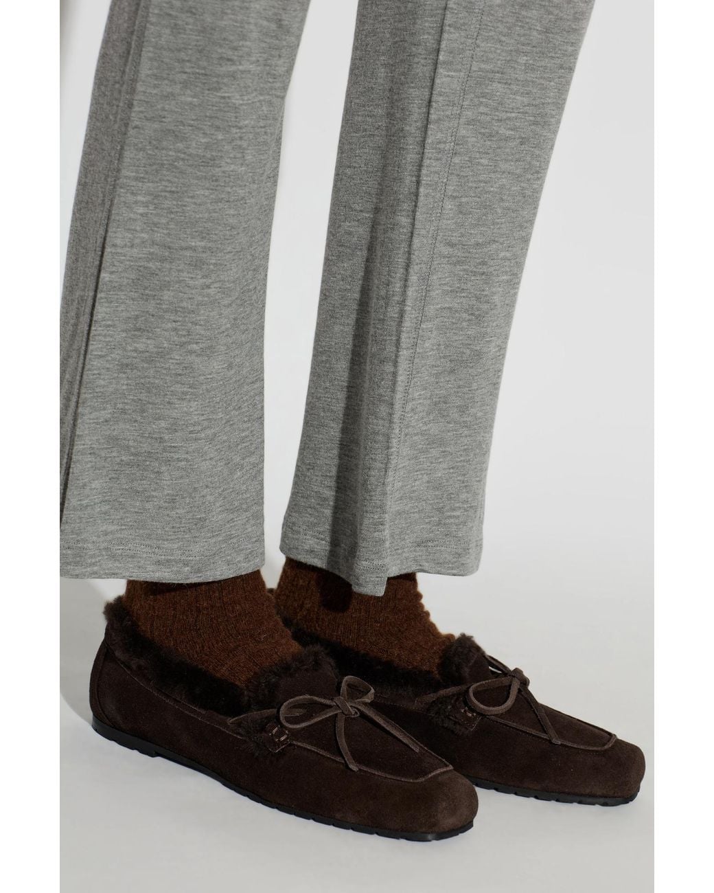 Aeyde Black 'Jasper' Suede Loafers