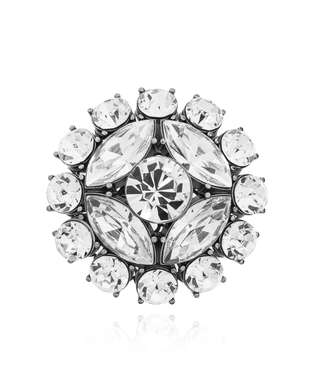 Dolce & Gabbana Gray Pin With Shimmering Crystals for men