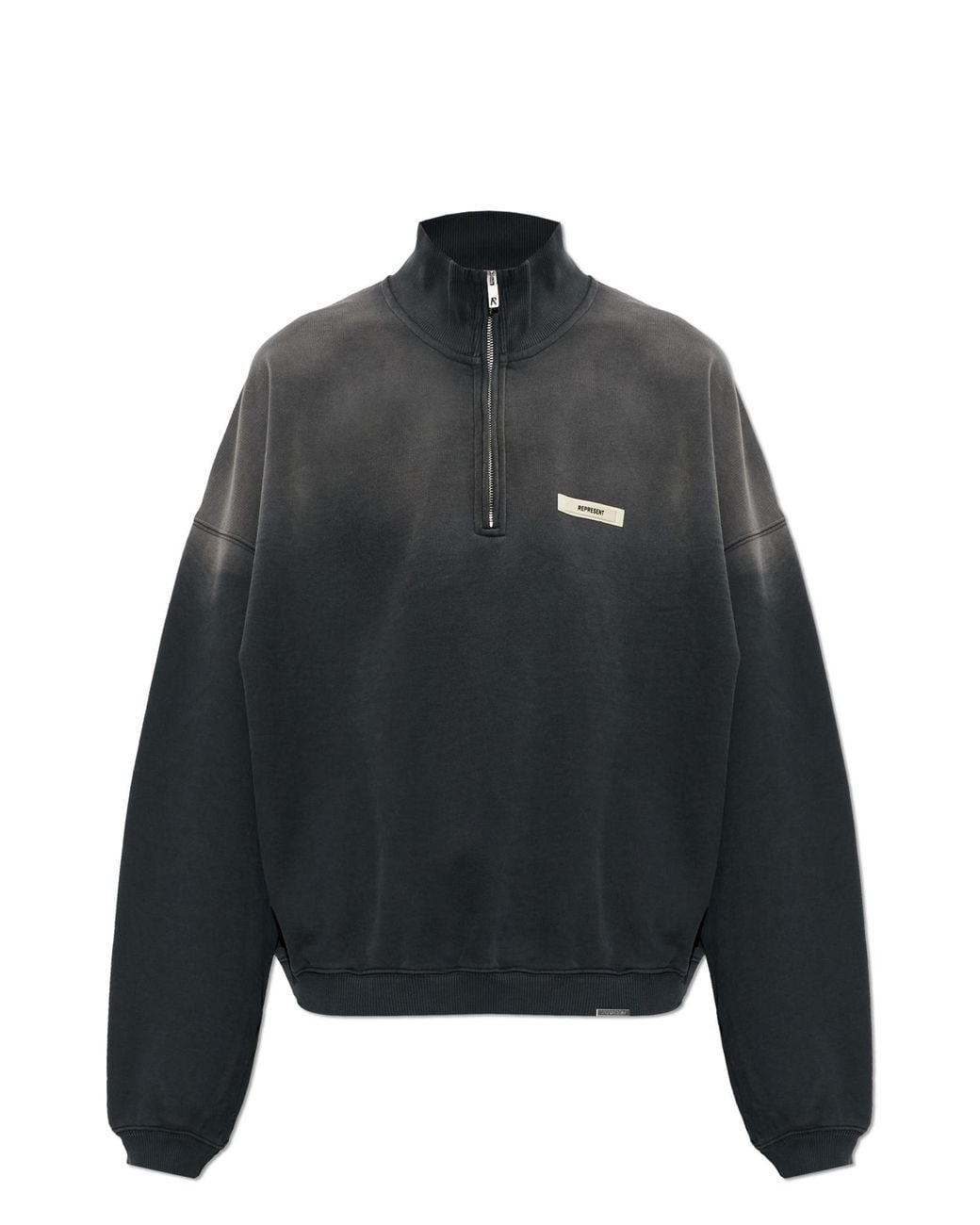Represent Black 'Vintage'-Effect Sweatshirt for men