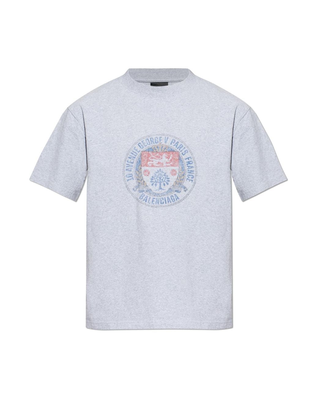 Balenciaga Gray T-Shirt With Print for men