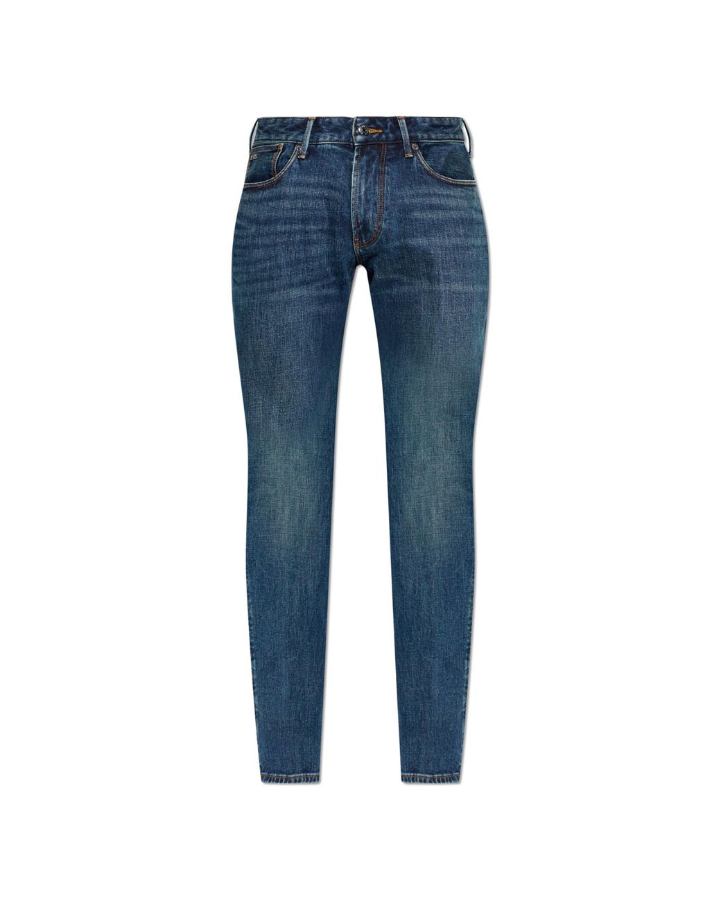 Emporio Armani Blue Jeans With Tapered Legs for men