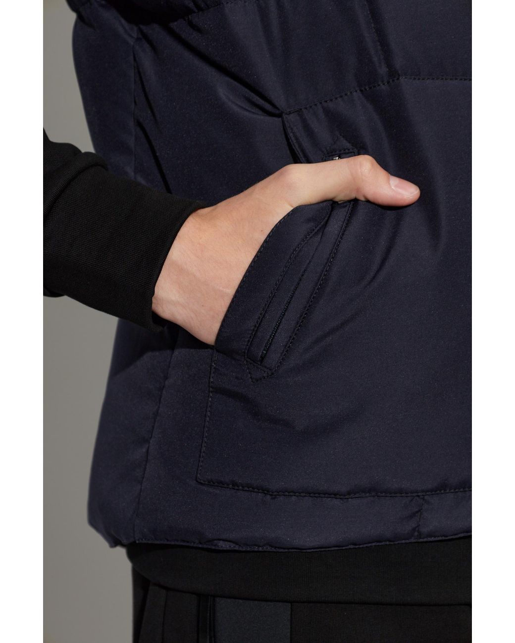 Moncler Blue Puffer Vest 'Brumelune' for men