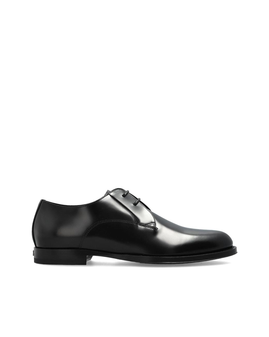 Dolce & Gabbana Black Leather Derby Shoes