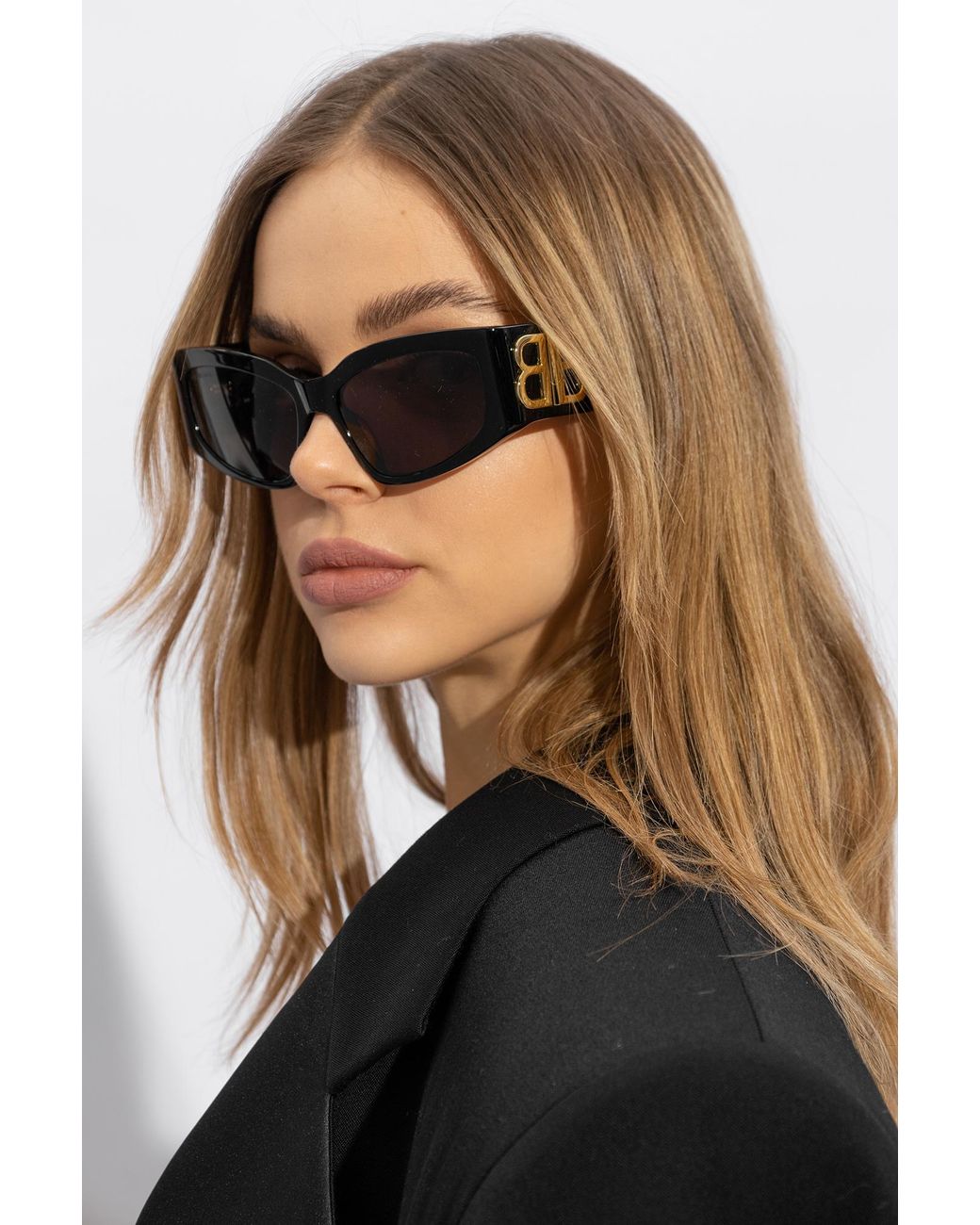 Balenciaga Black 'Bossy Cat' Sunglasses