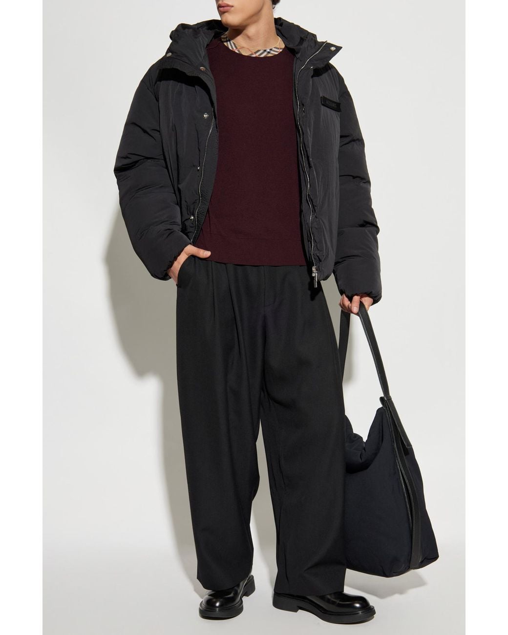 Jacquemus Black Insulated Jacket With Hood for men