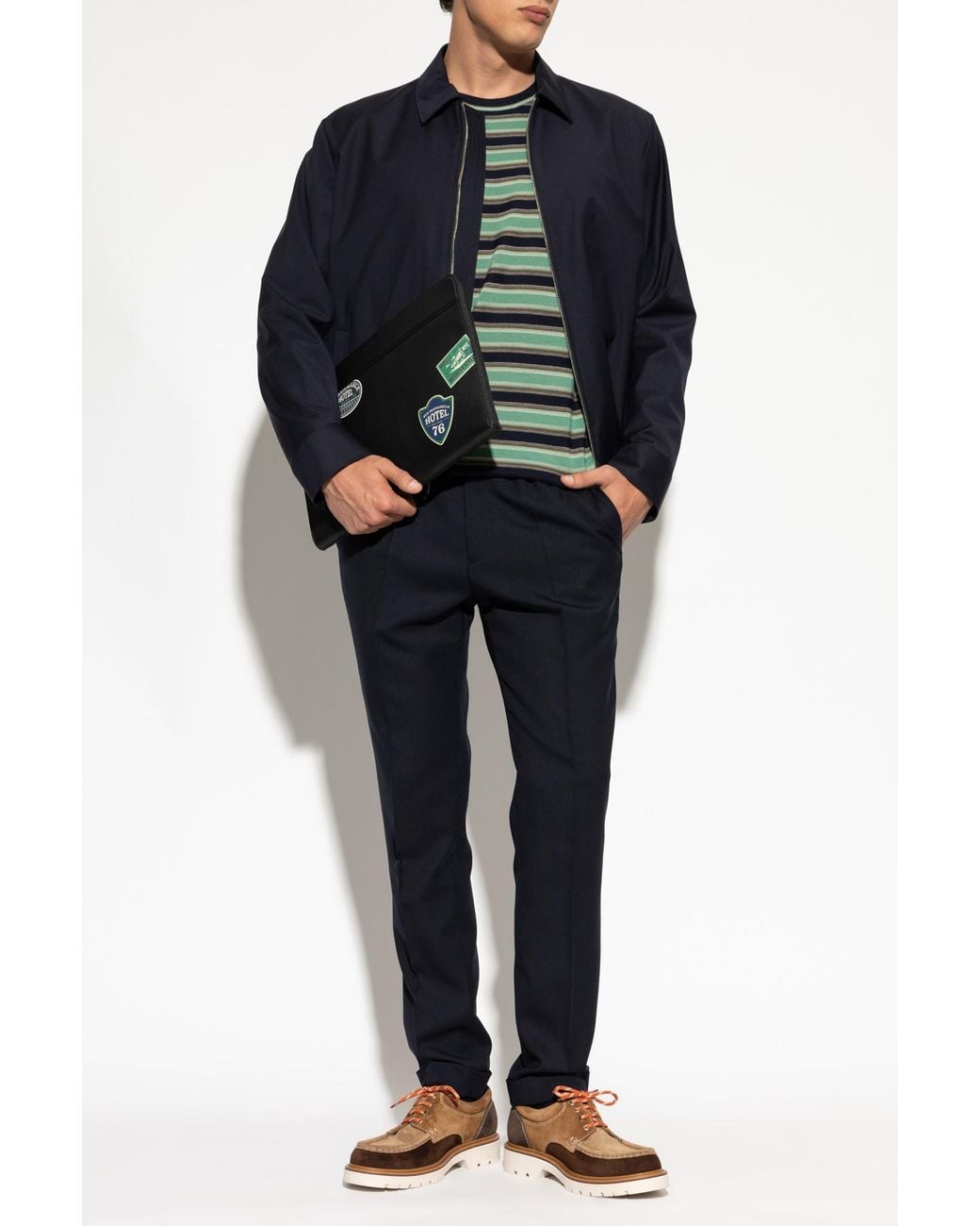 Paul Smith Blue Wool Trousers for men