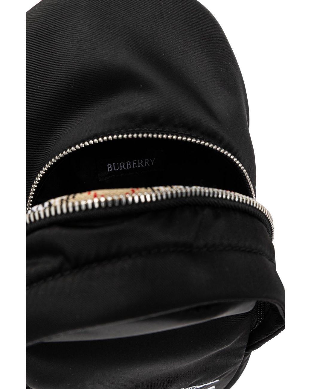 Burberry Black Logo Backpack for men