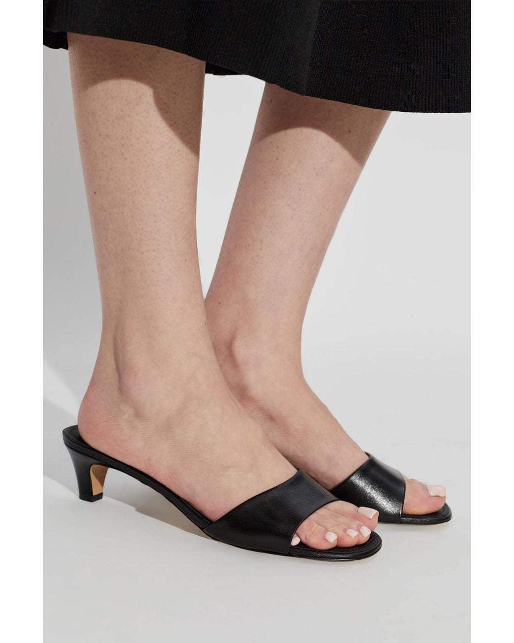 Ferragamo White Heeled Mules "Tatiana"